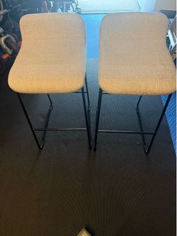 Williams-Sonoma Modern Upholstered Counter Stools (Set of 2)