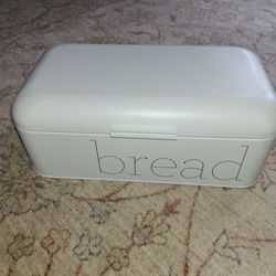 Bloomingville Large White Enamel Bread Box