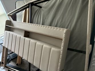 Queen bed frame with storage