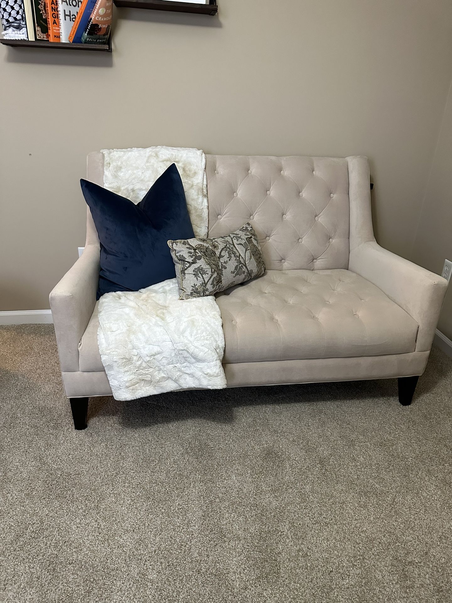 Velvet Upholstered Accent Chair