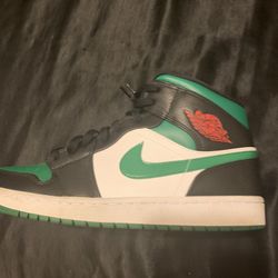 Jordan 1 Green Toe Mid Size 13