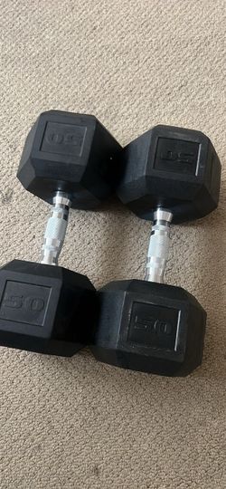 50 lbs dumbells (2)