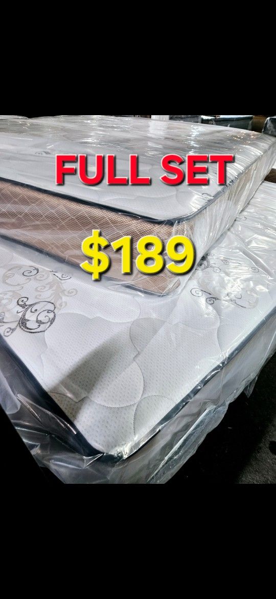 FULL SET ORTHOPEDIC $189 >> MATTRESS AND BOX SPRING