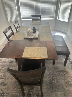 40x60 Wood dining set for 6