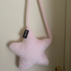 Hot topic pink star plush bag *New*