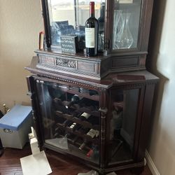 Wine And Glass Corner Cabinet 