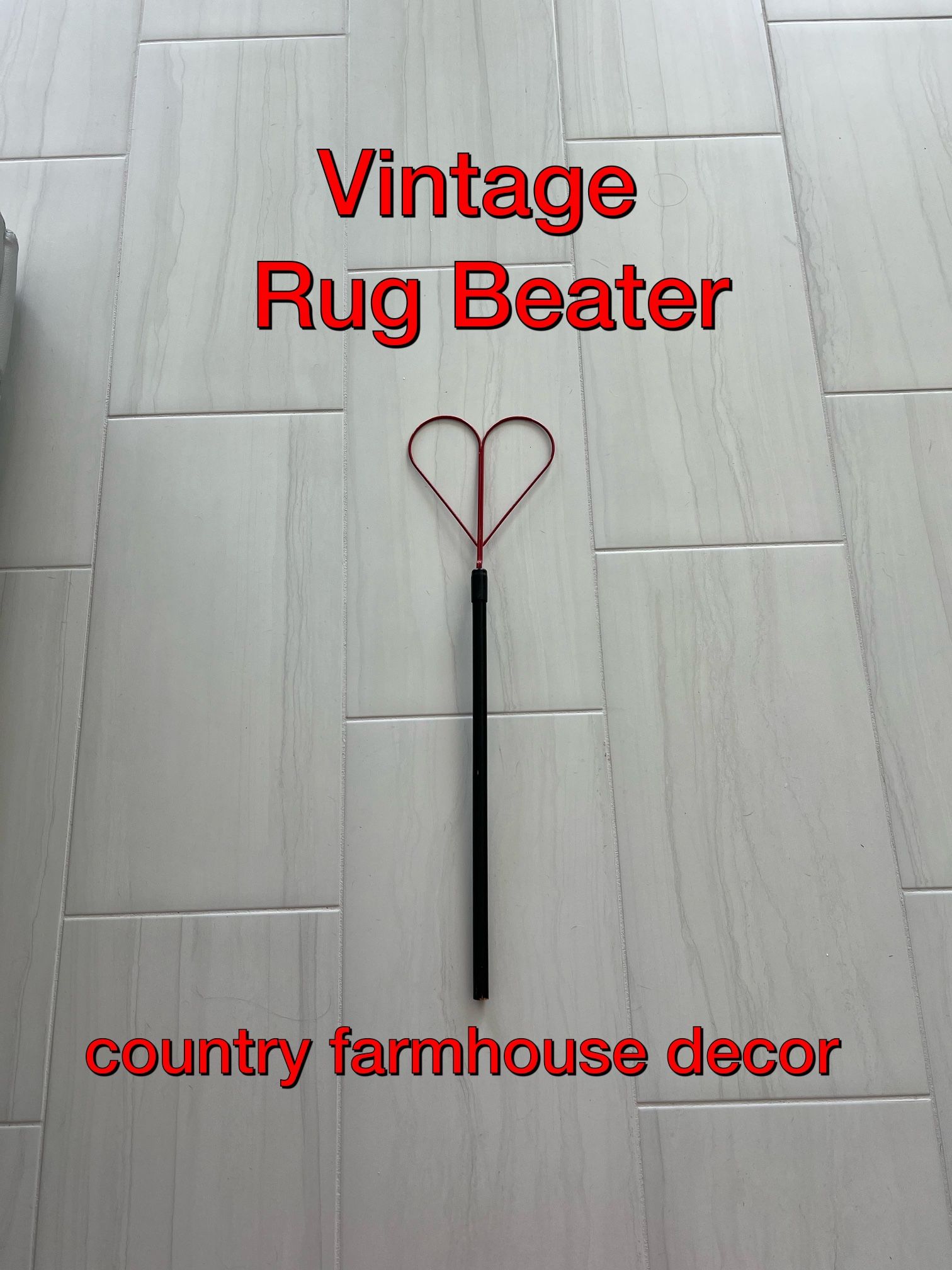 Vintage Rug Beater, great for farmhouse or country decor or to beat your rugs!!!