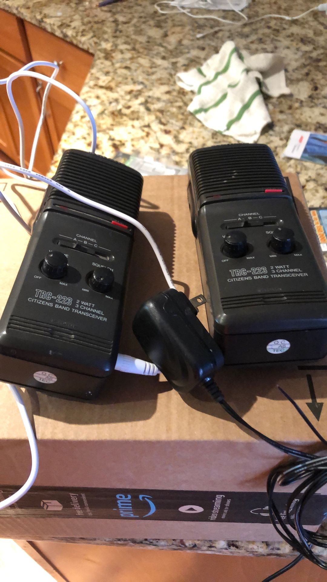 Two Radio Shack Citizens Band Transceivers
