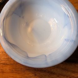 Avon Victoriana Soap Dishes Raised Rose Design May 1978 Blue Swirl Pattern Vtg