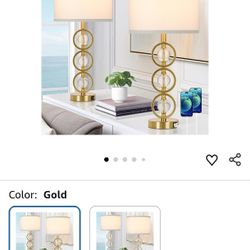 2 Set Of Crystal Table Lamp
