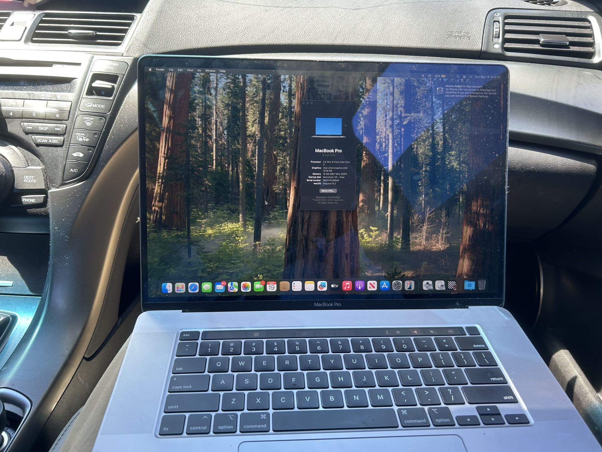 Apple Mac Pro 16 “2019” - NO CHARGER - Takes Any Type C Charger