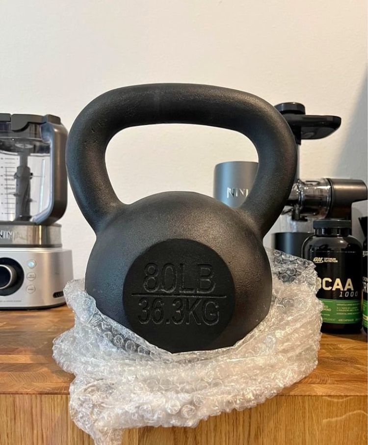 Yes4All Kettlebell 80lbs Adjustable/Cast Iron/Protective Base