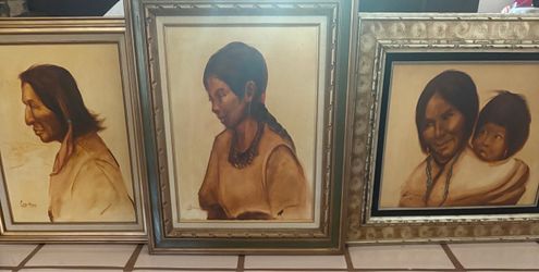 Three Charles Lamonk painting for sale