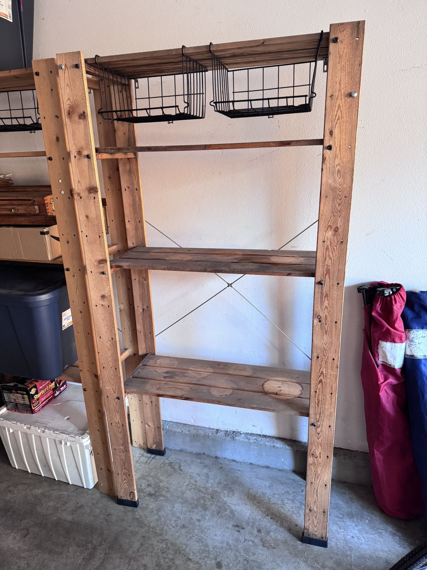 Wood Storage Rack/Shelf (x2)