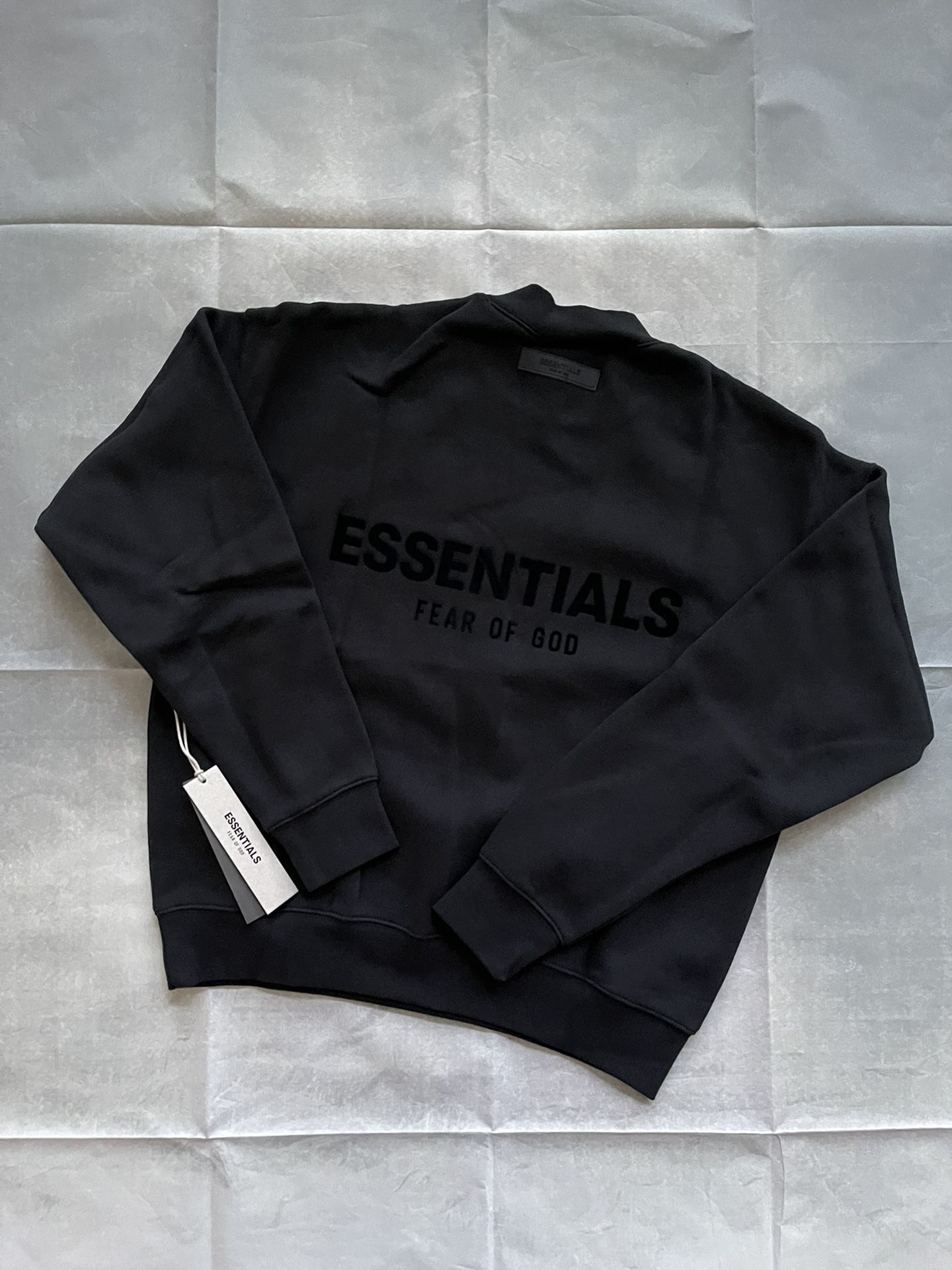 Fear Of God Essentials Crewneck Sweatshirt Stretch Limo Size XX-Small (2XS) SS22