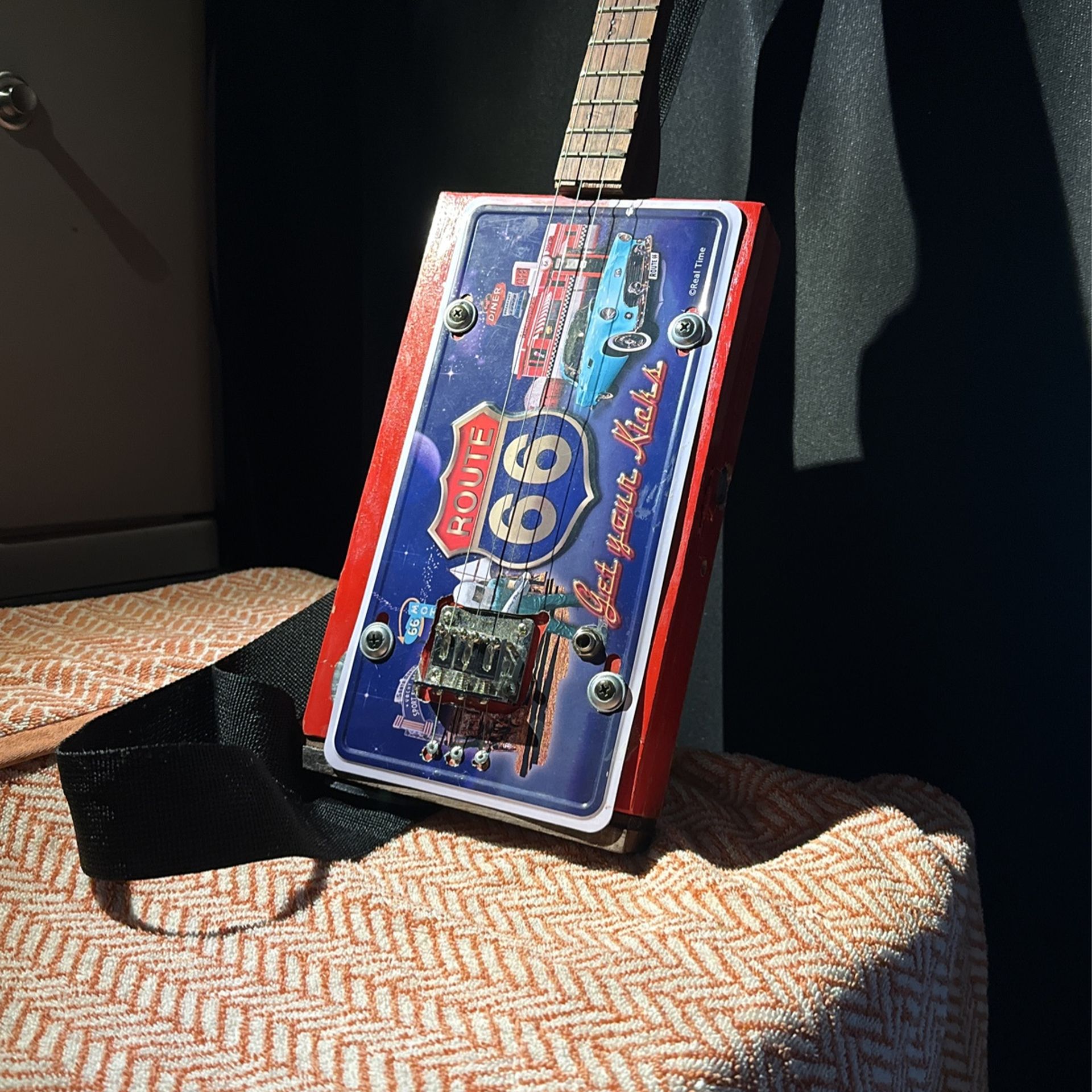 RT 66 3 STRING Cigar Box GUITAR with Pickup