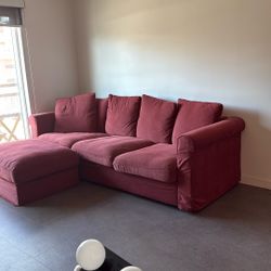 IKEA Härlanda sofa, light red