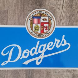 Dodgers Championships L.A City Reflective Street Sign