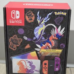 POKEMON SCARLET & VIOLET LIMITED EDITION OLED NINTENDO SWITCH COLLECTIBLE RARE LIKE NEW
