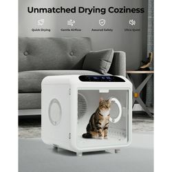 Pet Dryer, 72L Large Pet Dryer Box, Automatic Ultra Quiet Cat Hair Drying Box, NEW