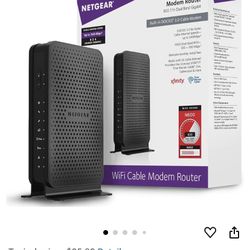 NETGEAR Dual-Band N600 Router with 8 x 4 DOCSIS 3.0 Cable Modem (C3700-100NAS) Black