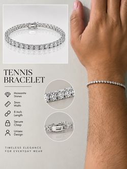 Moissanite Tennis Bracelet – 3mm | 8 Inch