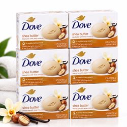 Dove Shea Butter Beauty Bar Soap 6-Pack