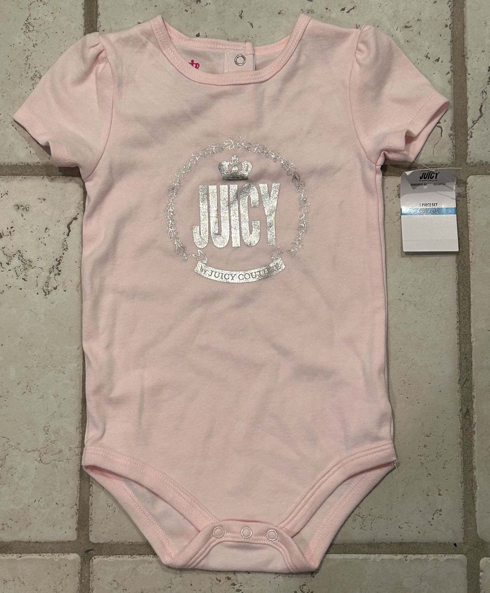 Juicy Couture Bodysuit One Piece Size 24 Months New (Top Only)