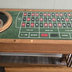 Roulette Blackjack Poker And Craps Table