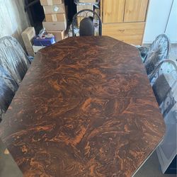 Dining table and chairs