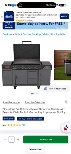 Blackstone 36” Culinary Deluxe 4-Burner Griddle