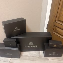 6 Versace Designer Empty Boxes Authentic 