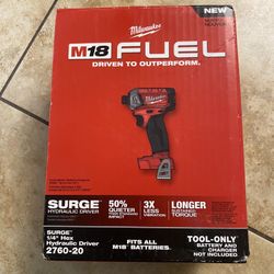 Milwaukee M18 FUEL 2760-20 Surge 1/4" 18V Hex Hydraulic Driver (Tool Only)