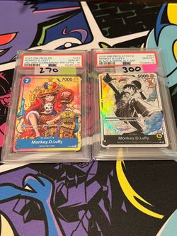 One piece Luffy PSA 10 slabs