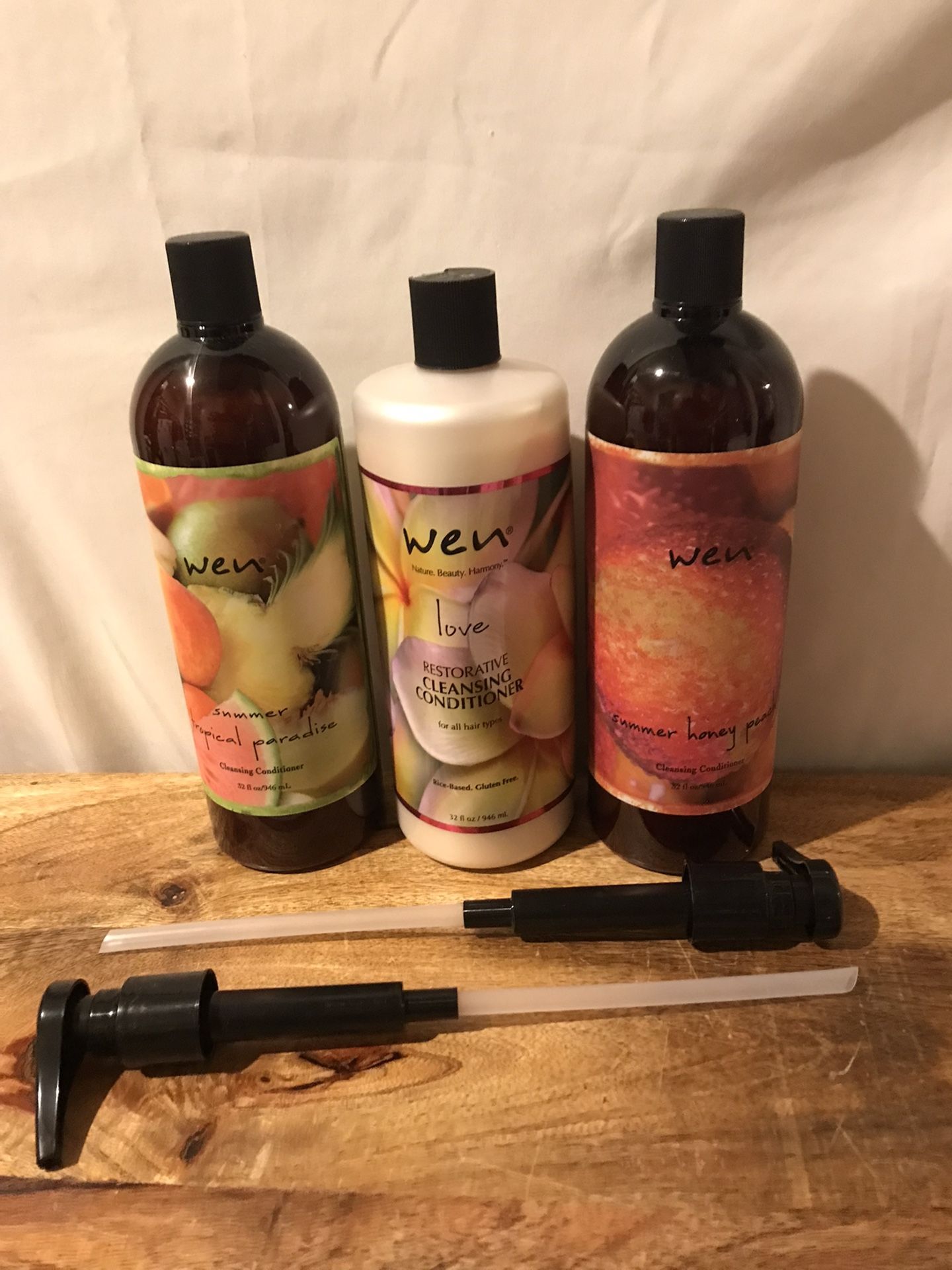 3 32 Oz Bottles Of WEN Hair Chair Cleansing Conditioner