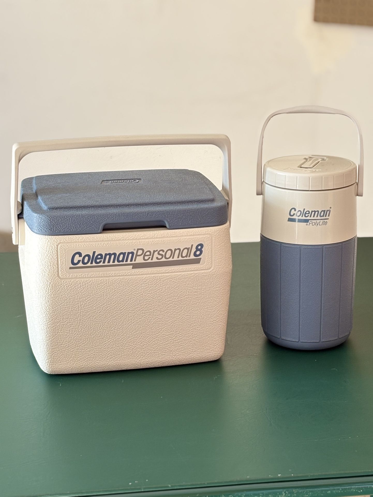 Vintage Coleman Cooler Combo 8 Qt Cooler 2 Litre Jug