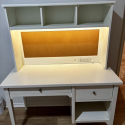 Pottery Barn Teen Kids White Storage Desk