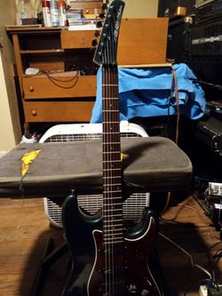 80s stage guitars cs 427 super strat emg pickups kahler style trem lock nut  heavy solid guitar plays awesome new strings too 175 cash rare guitar