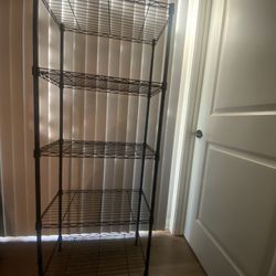 LIKE NEW Black Metal 5 Tier Storage Shelving Unit