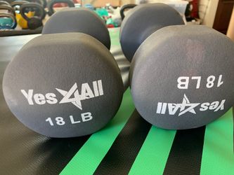 Set of 18!lb. Dumbbells