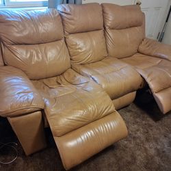 Leather Sofa & electric Recliners