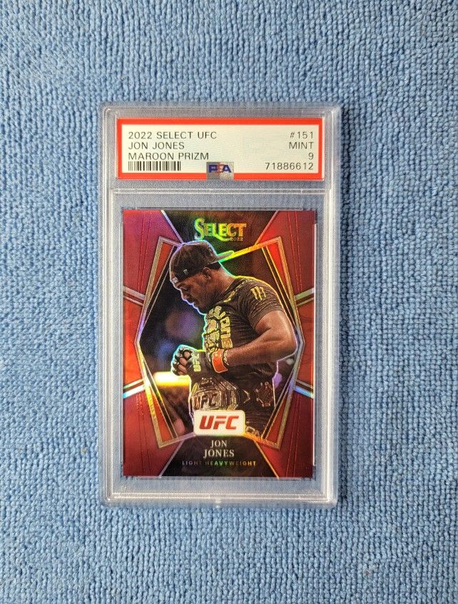 Jon Jones 2022 Marron Prizm /125 Select UFC #151 Psa 9