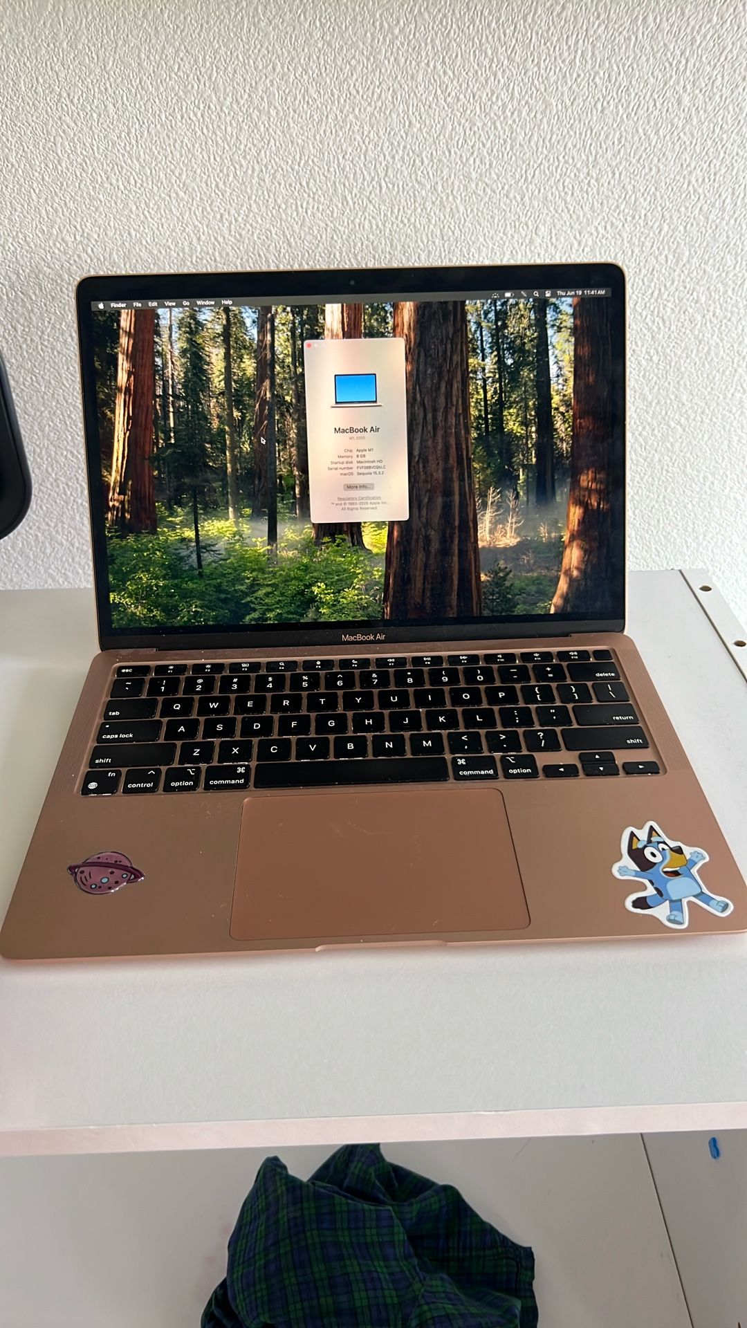 MacBook Air 2020 8GB RAM 256 GB Storage