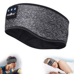 MUSICOZY Sleep Headphones Bluetooth 5.2 Headband Headphones, Wireless Earphones Music Sleep Earbuds for Side Sleepers Sleeping Eye Mask for Women Men 