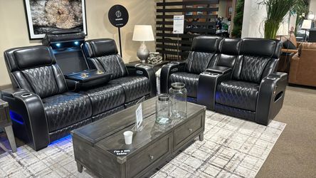Boyington Black Power Reclining Sofa, Loveseat And Recliner
Ashley FurnitureFinancing and Delivery Options Available