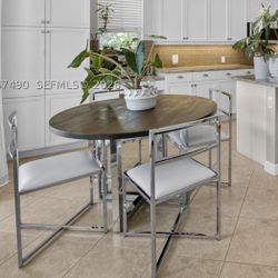 El dorado Round Dining Table And 4 Chairs