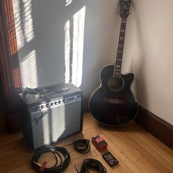 Ibanez Guitar / Fender Amp + Loop Pedal and accessories 