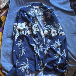 Blue Tropical Hawaiian Button-Up Shirt – Vacation Style