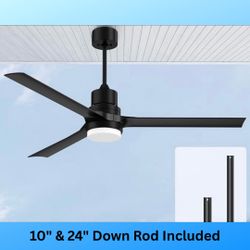 60 Inch Ceiling Fan with Light and Remote Control for Indoor and Outdoor Use