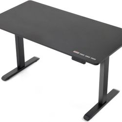 50x28Inch Electric Standing Desk with One-Piece Desktop Height Adjustable Sit Stand Up PC Work Table Ergonomic Rising Home Office Computer Office Desk